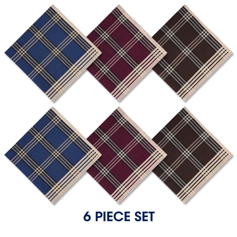 Selected Hanky 100% Cotton Men's Handkerchiefs 6 Piece Gift Set-5 - Image 4